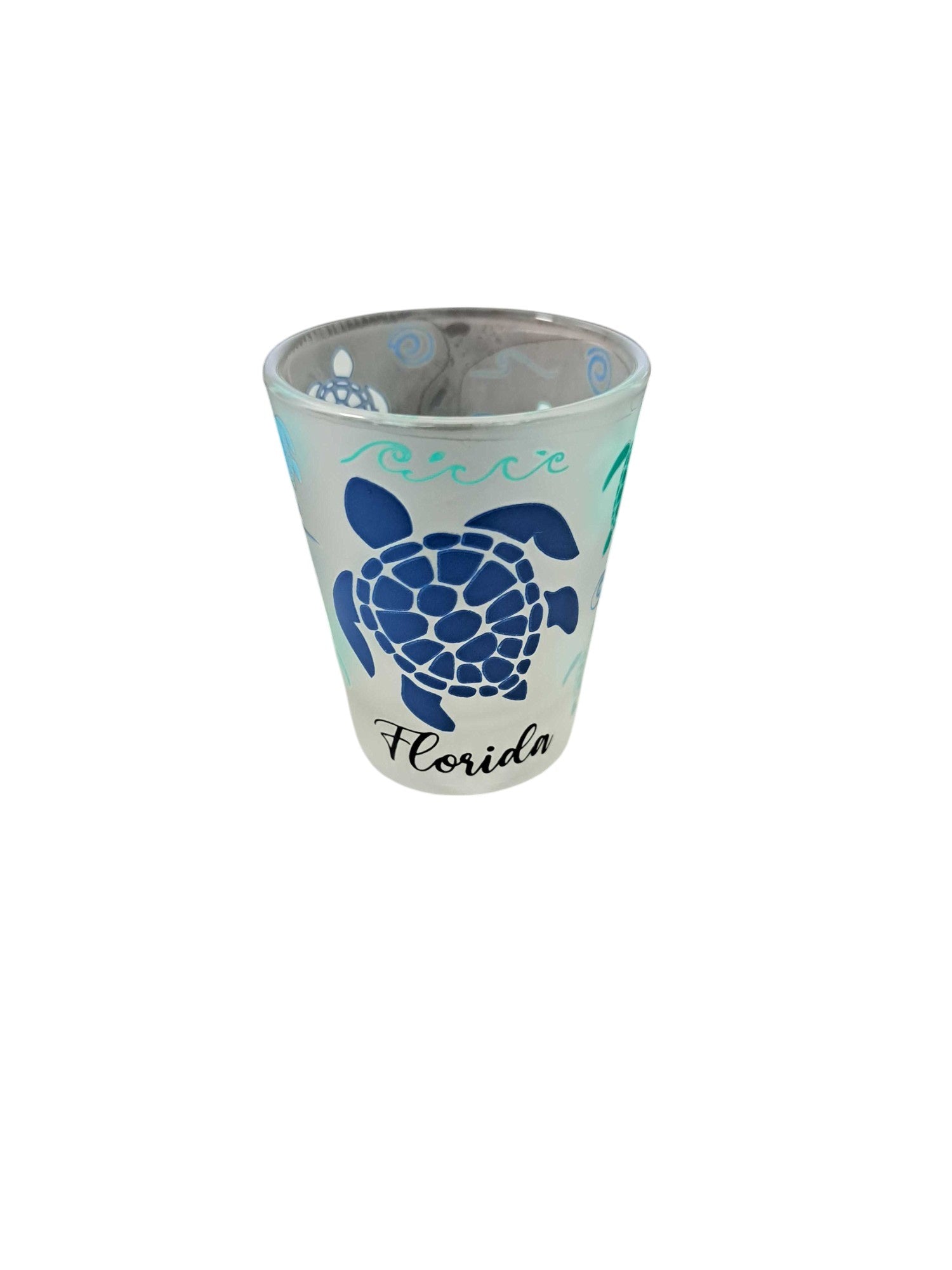 Frosted Turtle Florida Shot Glass