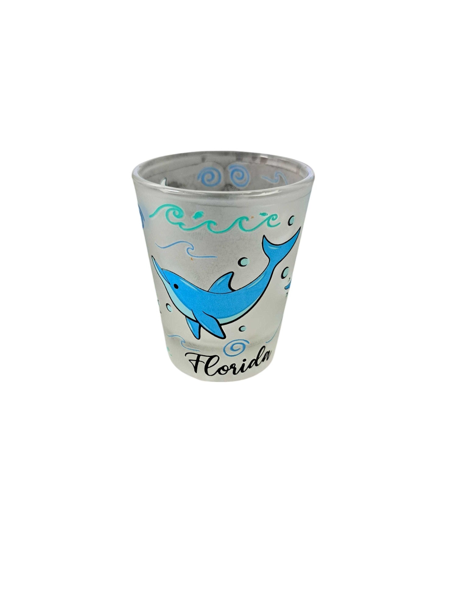 Frosted Dolphin Florida Shot Glass