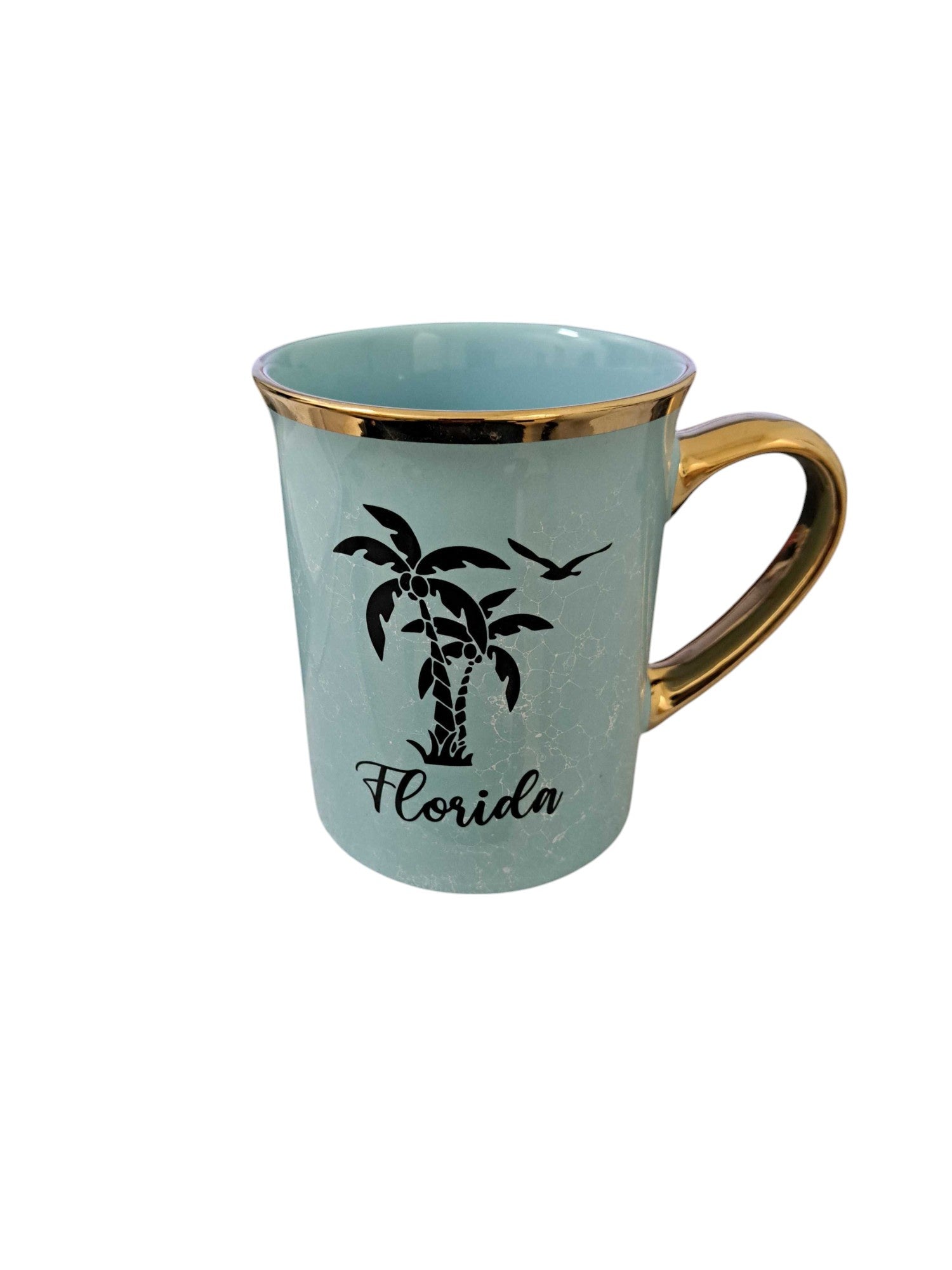 Gold Rim Campfire Florida Mug 17 oz Palm Asst