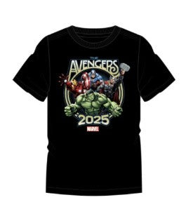 2025 Marvel Avengers Assemble Adult Black Shirt