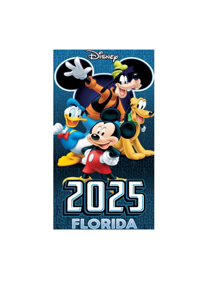 Disney 2025 Florida Mickey & Gang All Ears Beach Towel