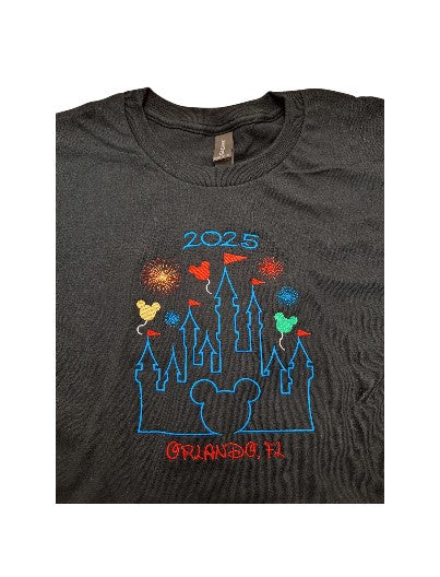 Orlando Disney Castle 2025 Shirt Black