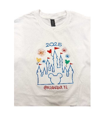 Orlando Disney Castle 2025 Shirt White