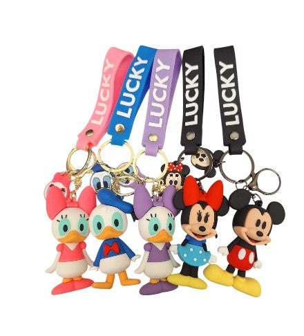 Mickey & Friends W/ Charm Keychain Color Assorted