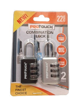 2 Pack Protouch Combination Lock 22mm