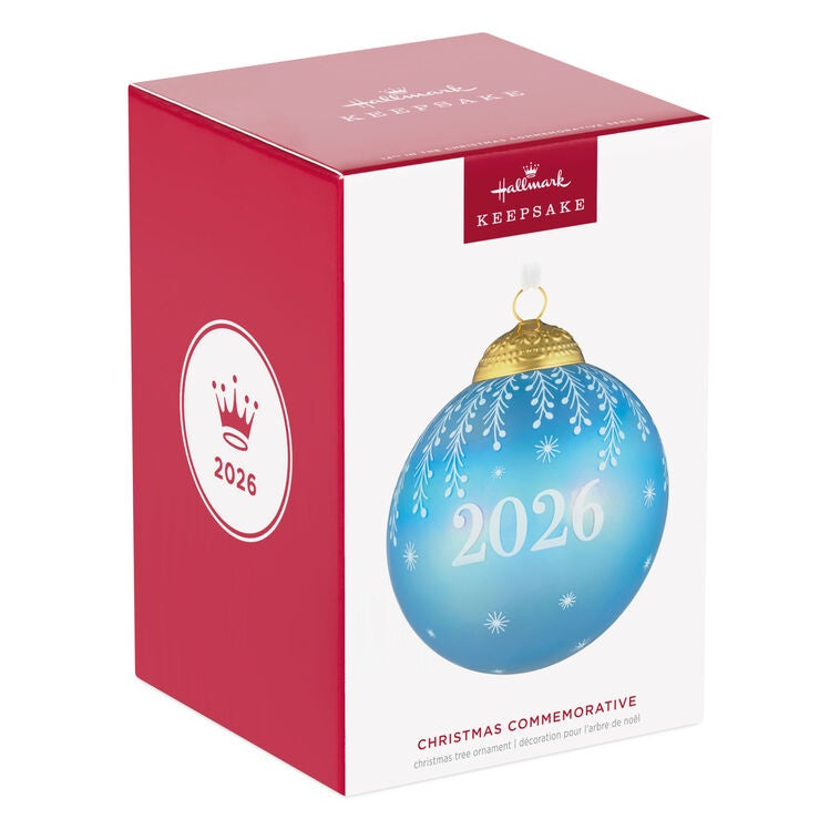 Christmas Commemorative 2026 Ball Glass Ornament