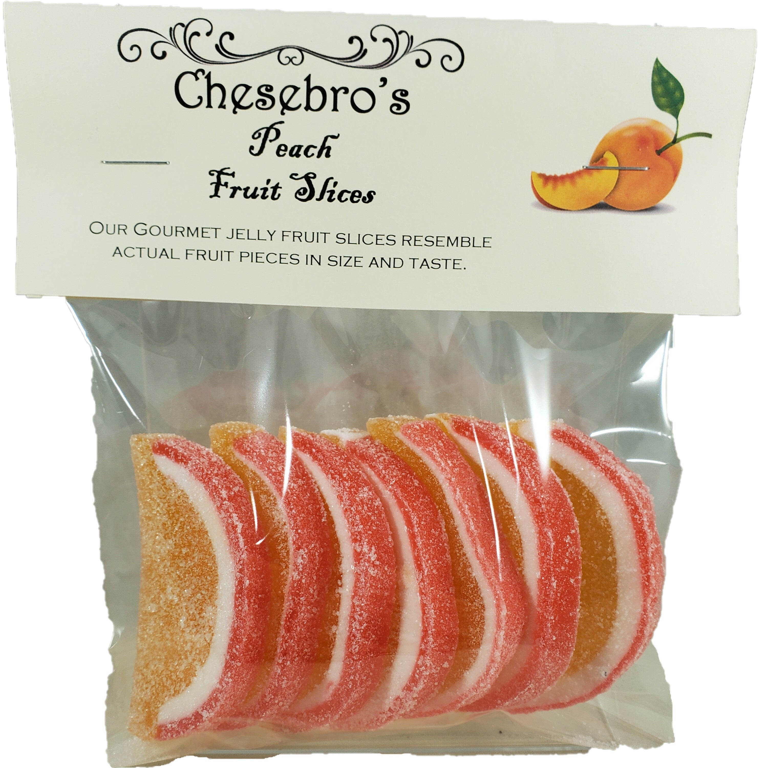 Gourmet Peach Flavor Jelly Fruit Slices