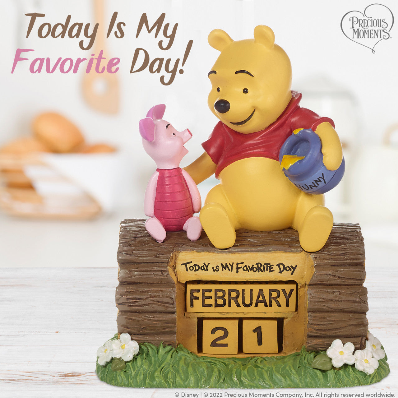 Today Is My Favorite Day Disney Winnie The Pooh Resin Perpetual Calendar
