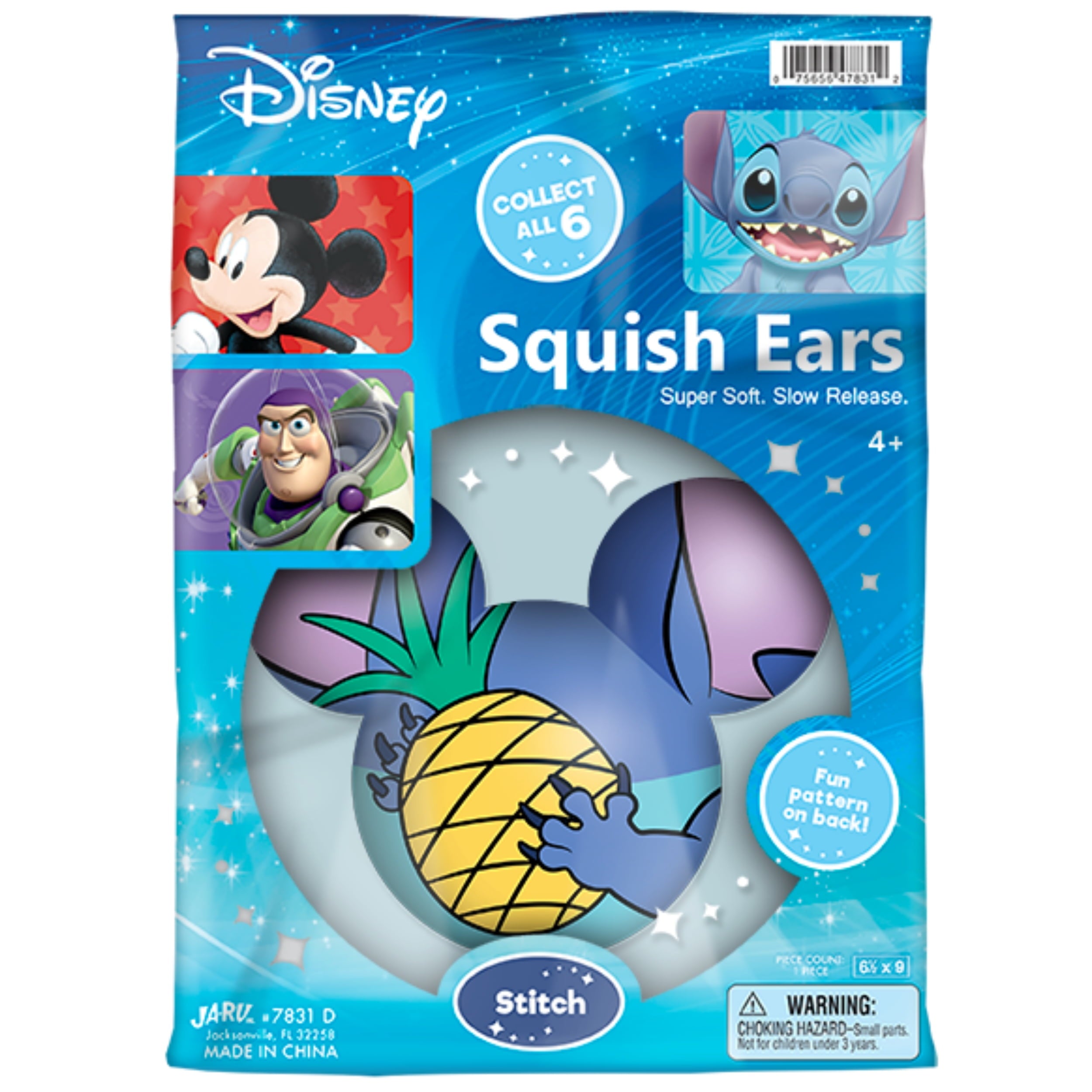 Disney Squish Ears, Slow Rise Foam, 2 Sides, 1 Piece, Novelty Toy