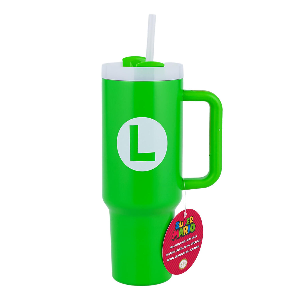 Super Mario Luigi Stainless Steel Travel Cup Tumbler, 40 oz