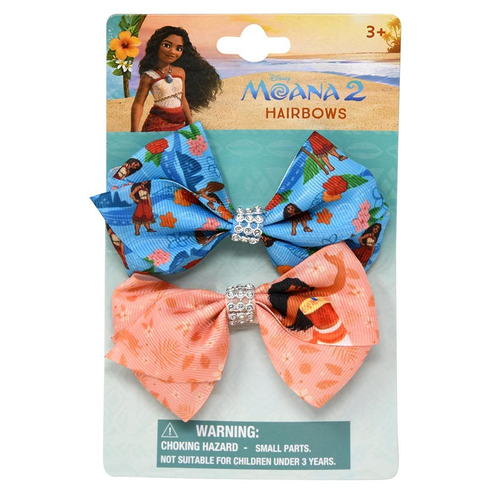 Moana 2pk Hair Bows on Card