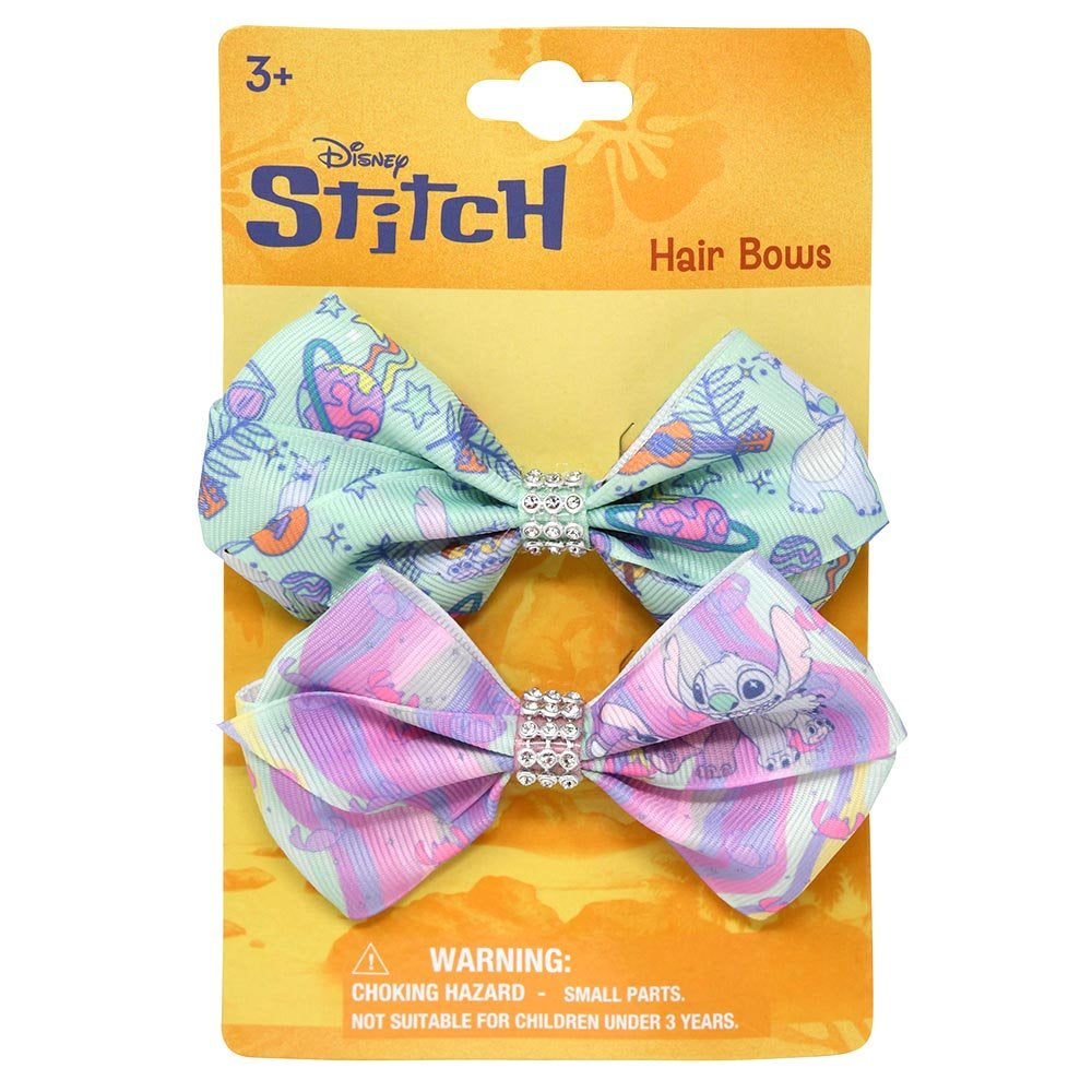 Stitch 2pk Hair Bows on Card