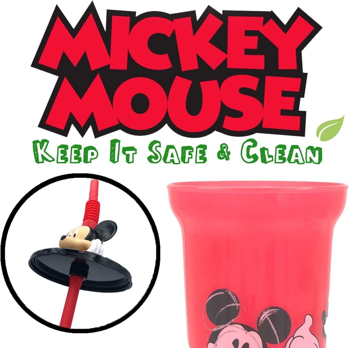 [3-Pack] Disney Mickey Mouse 15oz Buddy Sip Tumbler Cup with Lid & Straw, BPA-Free