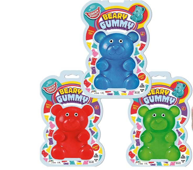 3 Pack Jumbo Squishy Happy Bunch Gummy Bear Toy