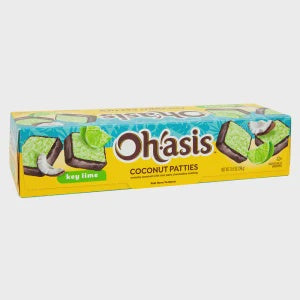 OH!ASIS 10.5 oz. Coconut Patties 8 Individually Wrapped Key Lime Flavor