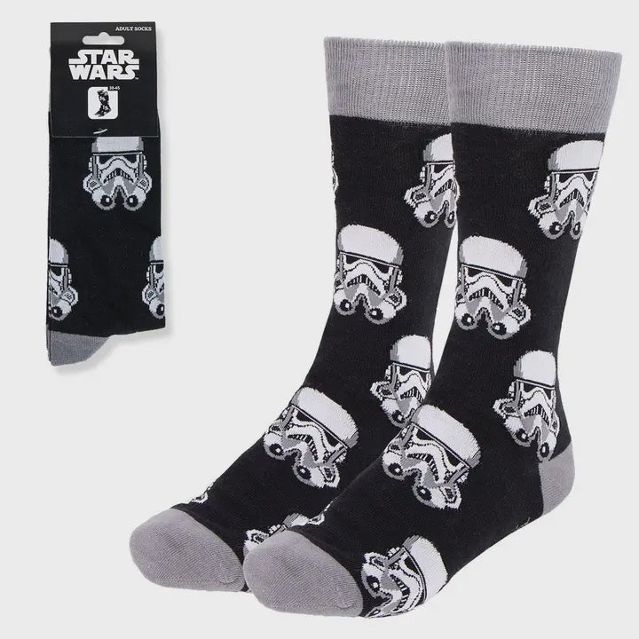 Stormtrooper Face Black And Gray Socks 36-42