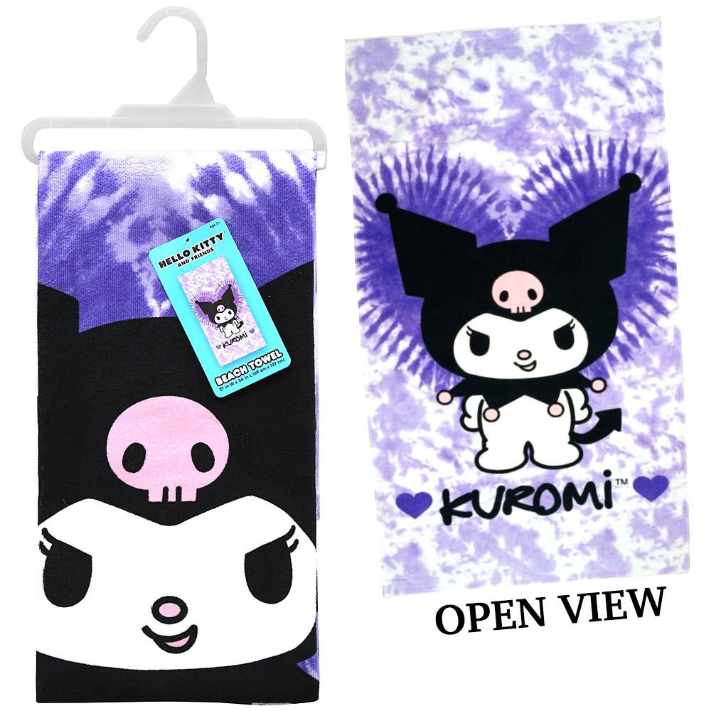 Kuromi Microfiber Beach Towel 27x54