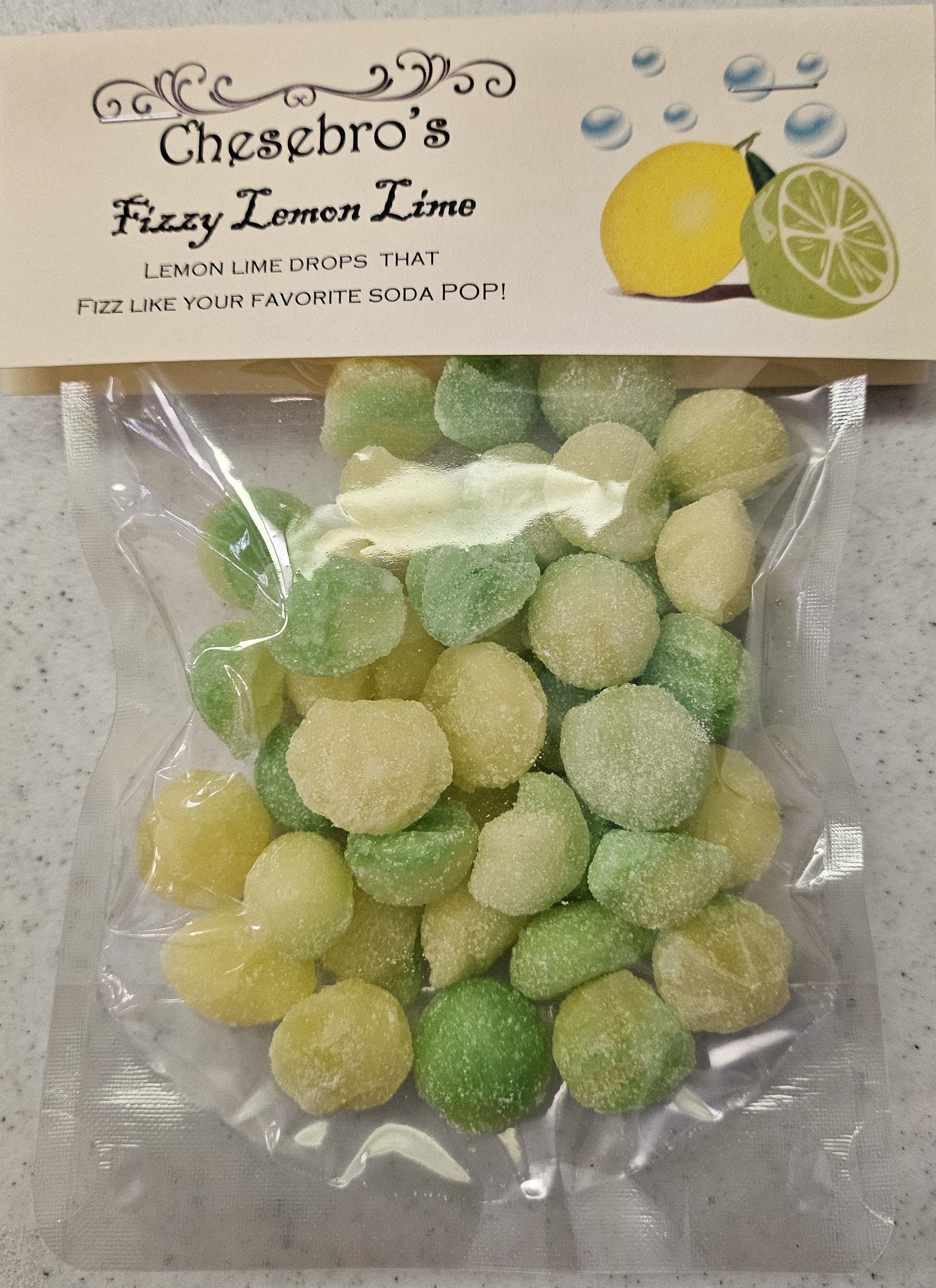 Fizzy Lemon-Lime Hard Candy Drops, 4.5 ounces