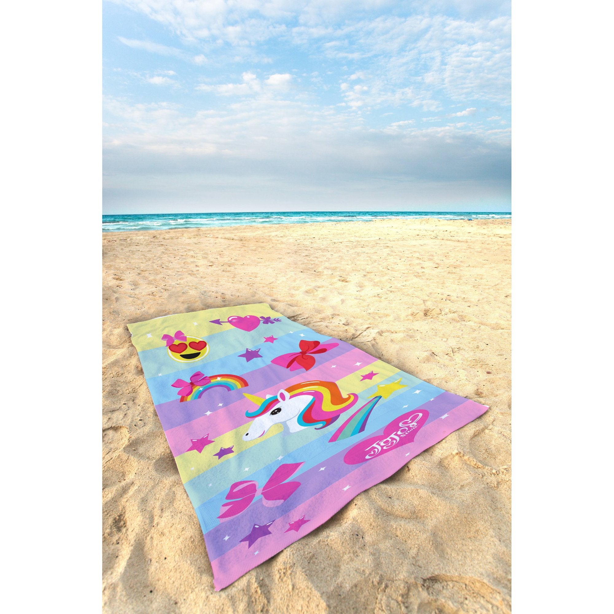 Jojo Siwa Peace Love Unicorns Beach Towel 28" x 58" 100% Cotton