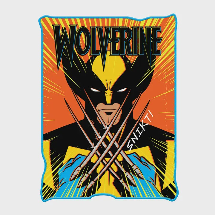 Marvel Comic Retro Wolverine Crossed Arms Over Chest Screen Print 45" x 60