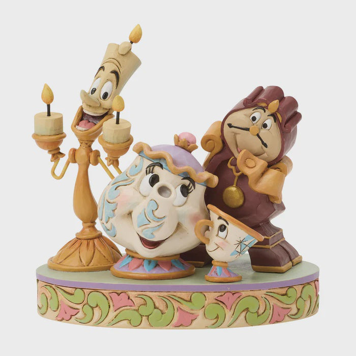 Lumiere, Mrs. Potts, Cogsworth & Chip Figurine