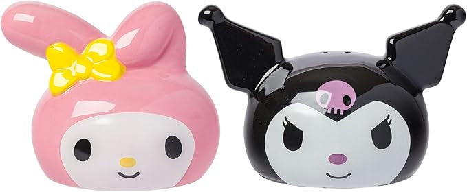 Sanrio Melody And Kuromi Faces Boxed Ceramic Salt and Pepper Shaker