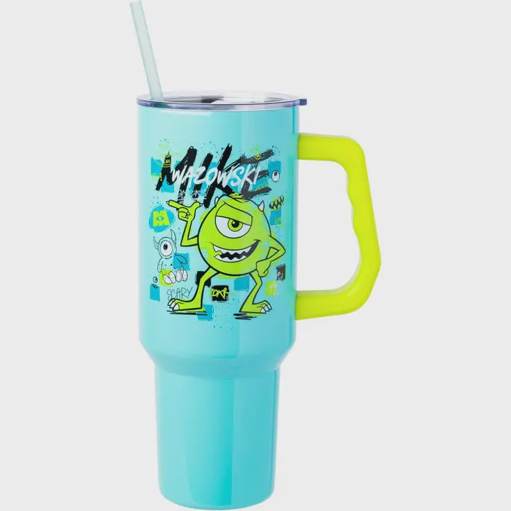 Monsters Inc. Mike Wazowski Doodle 40oz Stainless Steel Tumbler w Handle