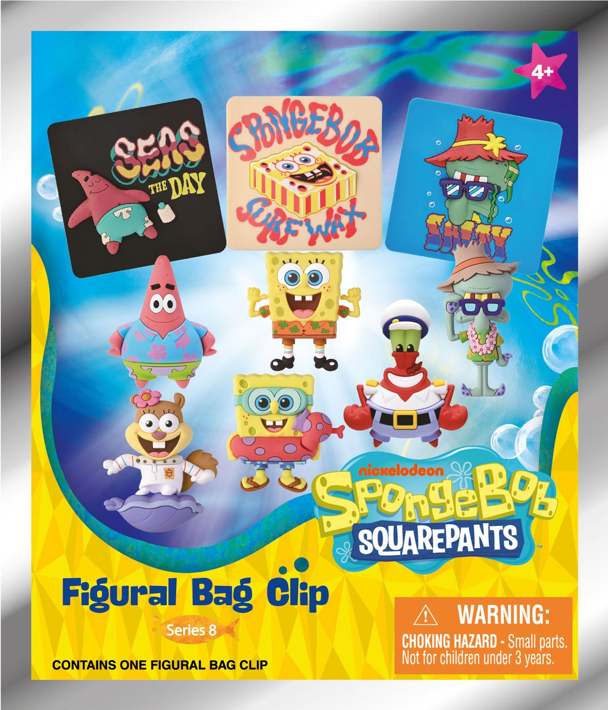 Nickelodeon SpongeBob 3D Foam bag Clip, Series 8