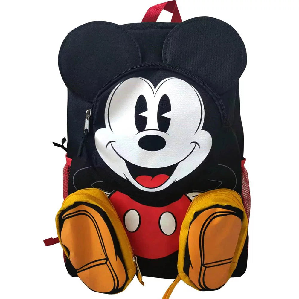 Mickey Front Body 16" Backpack With 3 Zipper Pockets
