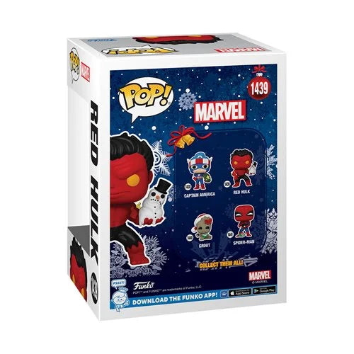 Marvel Holiday Red Hulk with Snowman Funko Pop! Vinyl Figure