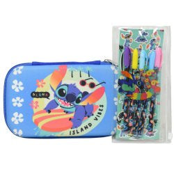 Stitch Molded Pencil Case Set w/ Stickers & Gel Pens