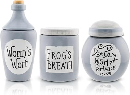 Nightmare Before Christmas 3pc Sculpted Ceramic Mini Jar Set