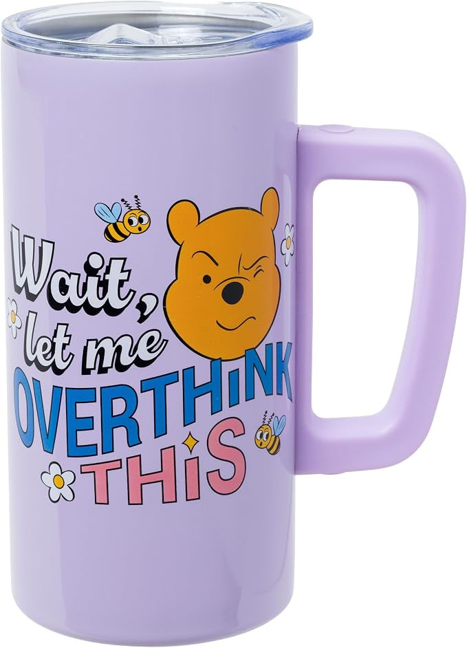 Winnie the Pooh Overthinker 15oz Stainless Steel Tumbler w/ Handle