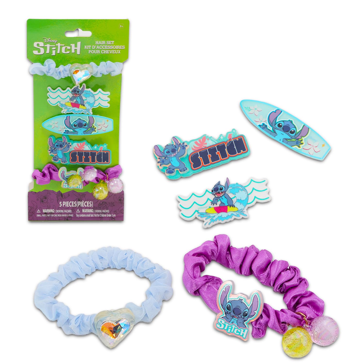 Stitch Hair 5P Accessories Set on Card