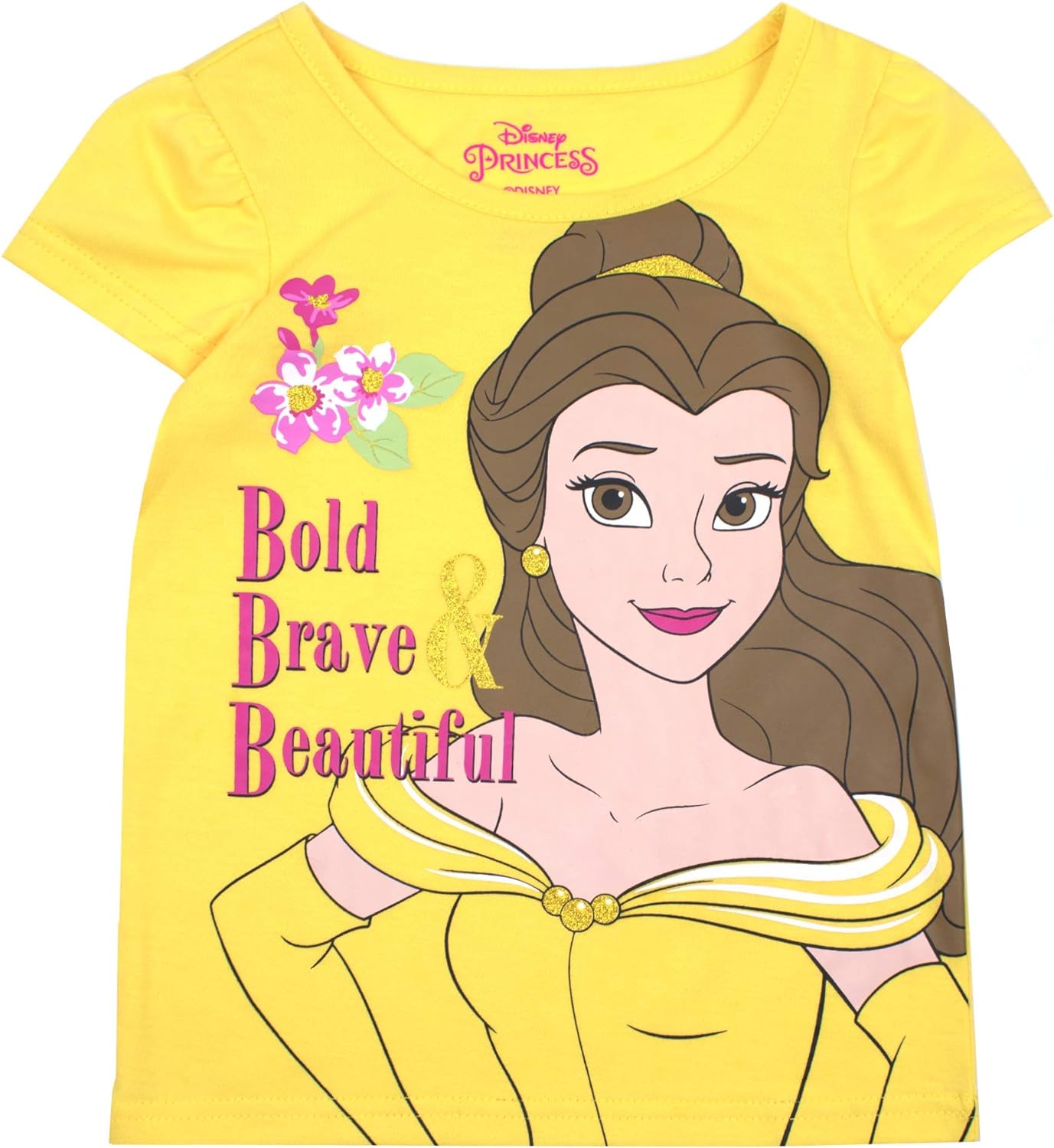 Disney Princess Preschool Graphic 3-Pack T-Shirt Set - Yellow/Pink/Green