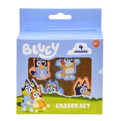 Bluey 4pk Shaped Erasers in Box