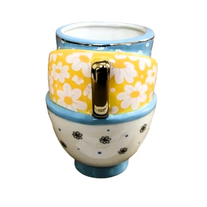 Alice’s Wildflower Dream: 3D Electroplate Wonderland Mug