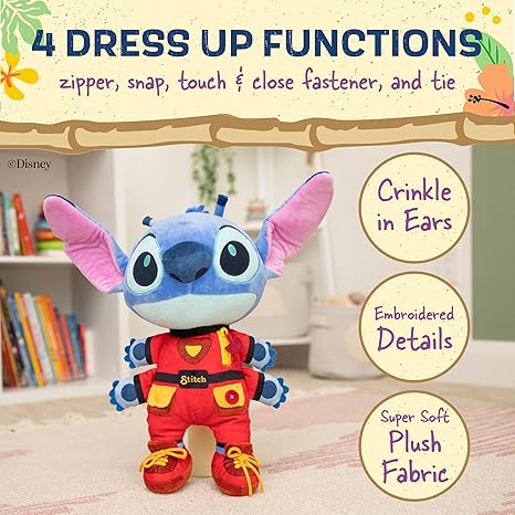 Disney Stitch Dress and Play Plush 17in