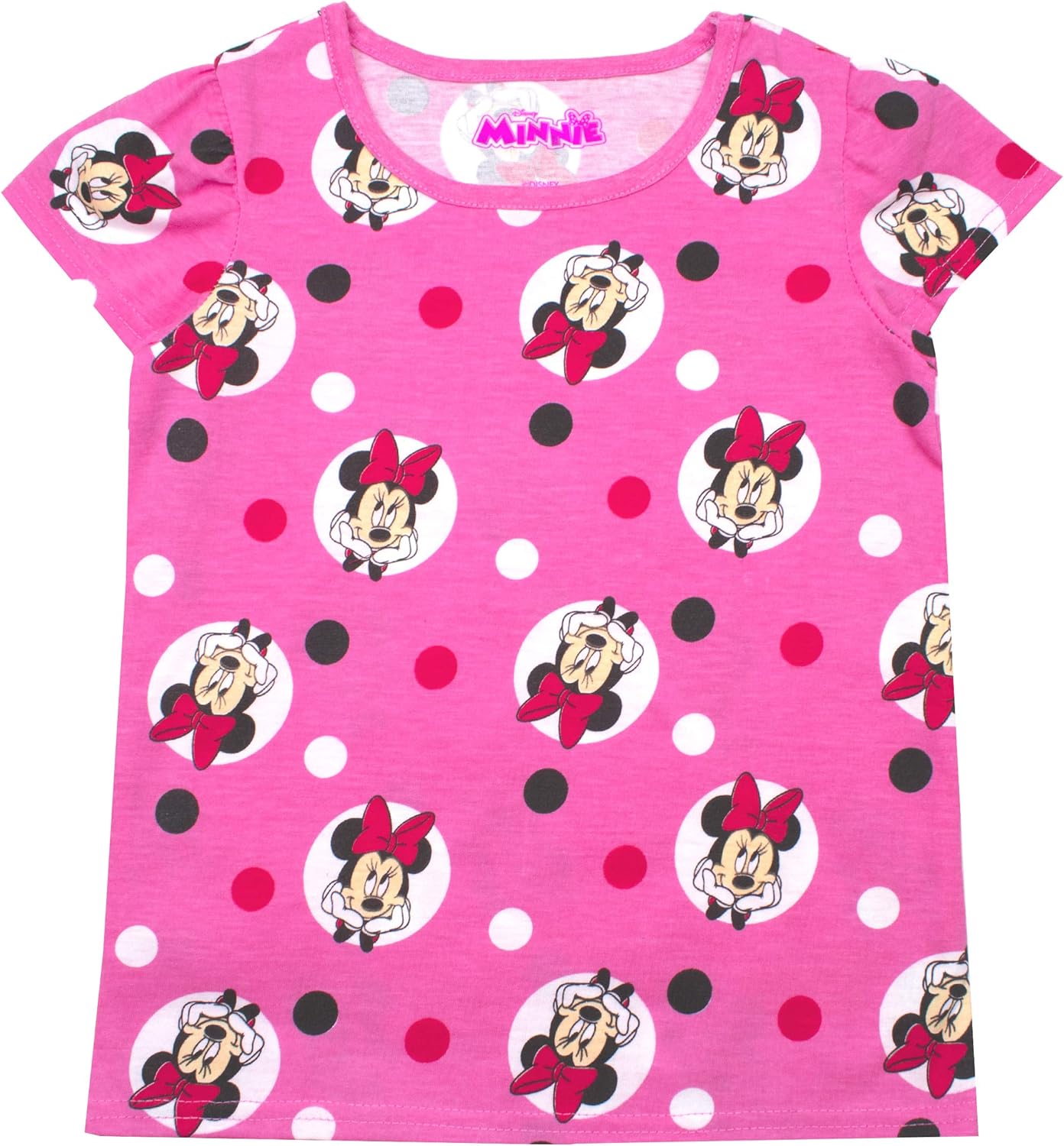 Disney Girls Minnie Mouse 3 Pack T-Shirts for Toddlers – Pink/Red/Grey