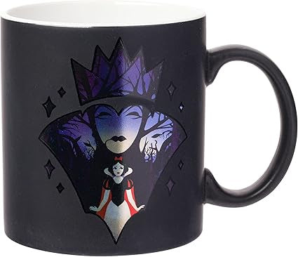 Disney Villain Forest Silhouette Snow White Laser Matte Ceramic Mug, 20 Ounces