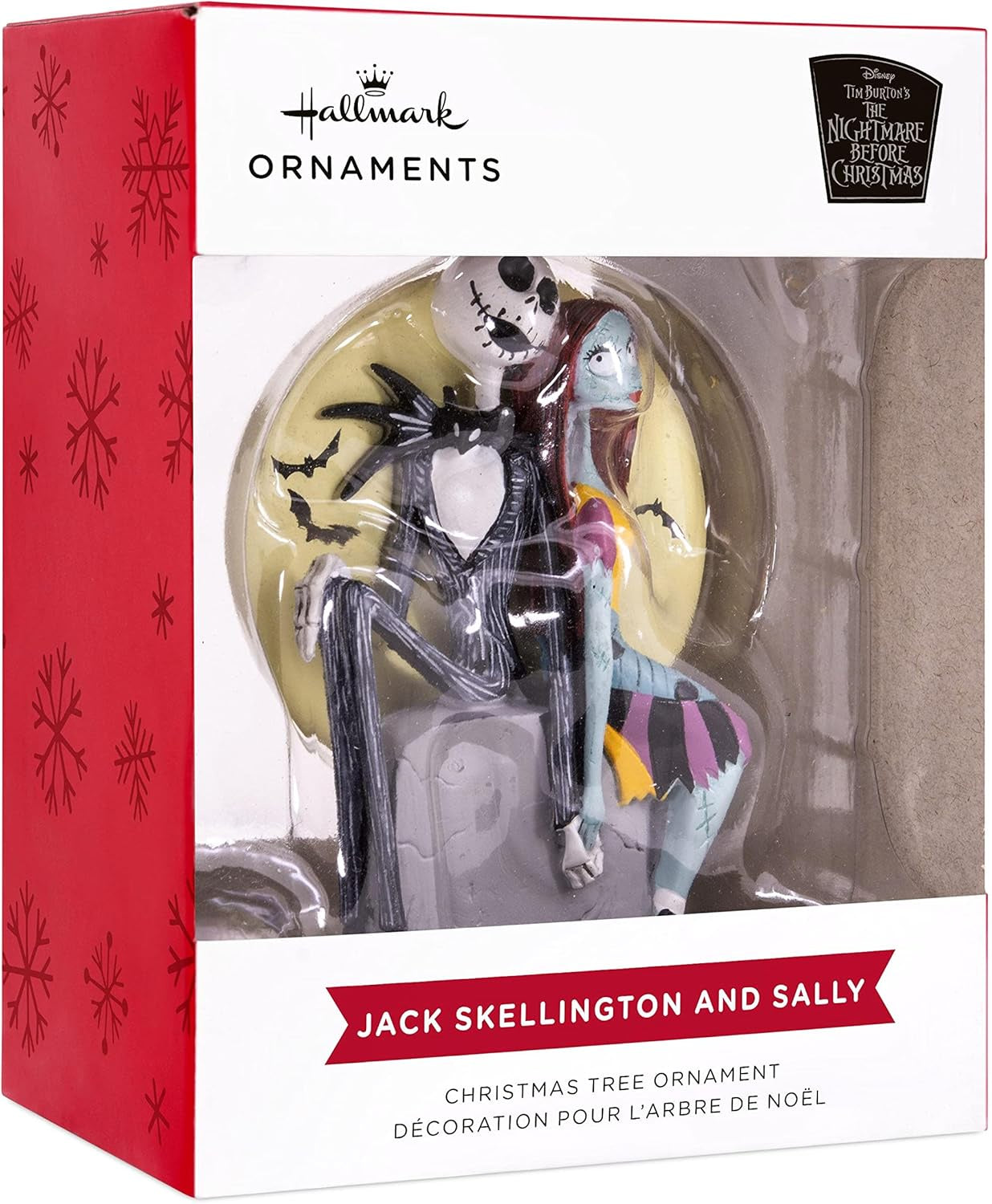 Hallmark Disney Tim Burton's The Nightmare Before Christmas Jack and Sally on Tombstone Christmas Ornament (0003HCM0845)