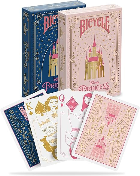 Bicycle Disney Princess Inspired Playing Cards Pink/ Navy 1pc