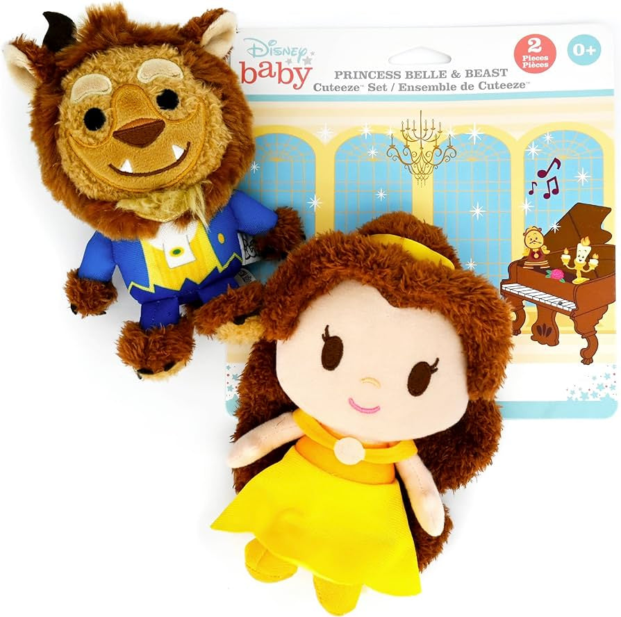 Disney Baby Cuteeze Beauty and the Beast 2 Pack Plushies