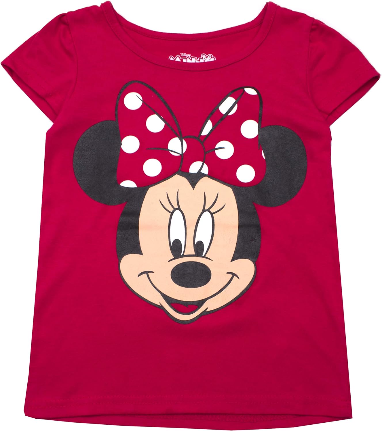 Disney Girls Minnie Mouse 3 Pack T-Shirts for Toddlers – Pink/Red/Grey