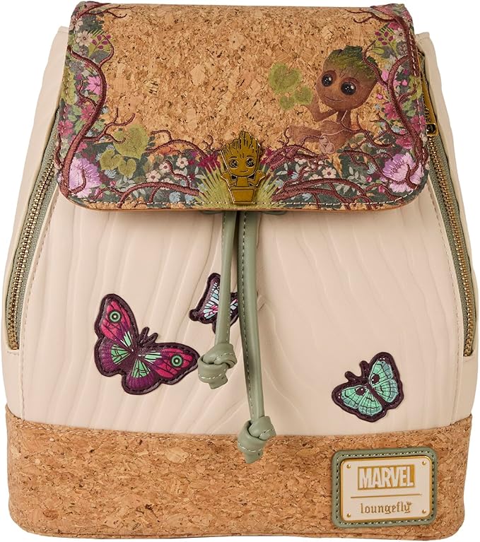 Loungefly Marvel Guardians Of The Galaxy Groot w/ Butterflies Mini Backpack