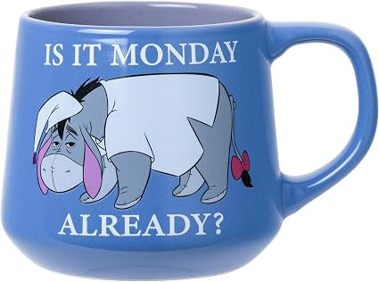 WTP Eeyore Is It Monday Already 18oz Tapered Pottery Mug