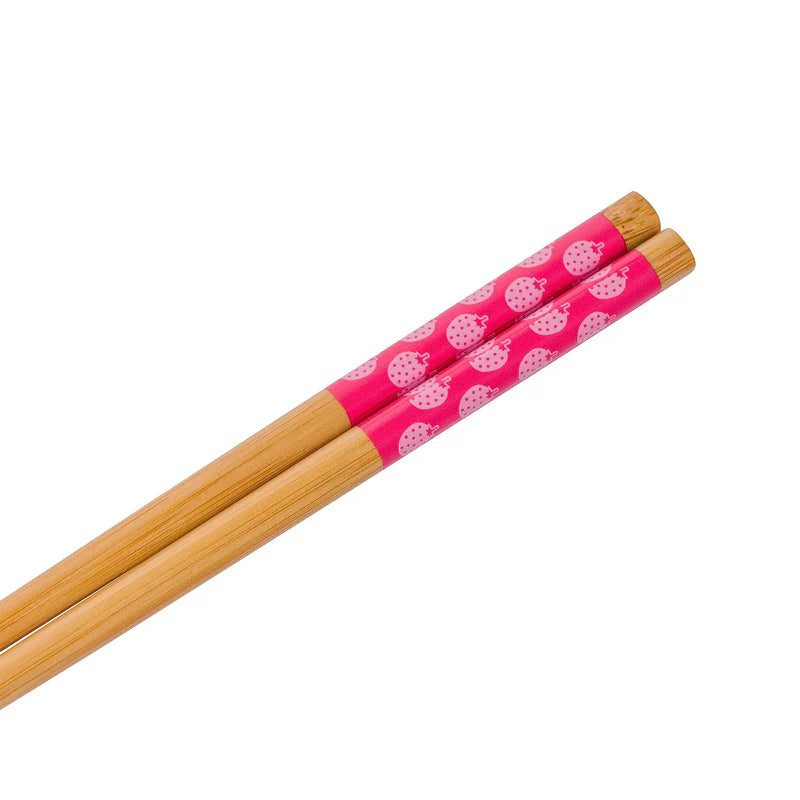 Hello Kitty Ceramic Ramen Bowl and Chopstick Set (Strawberry Milk)