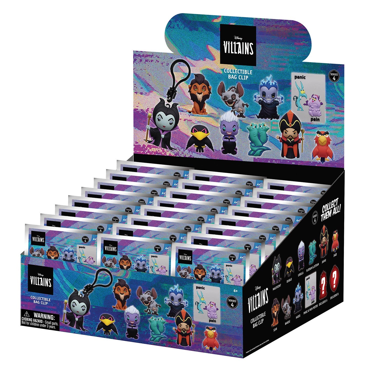Disney Villains 3D Foam Bag Clip, Series 4