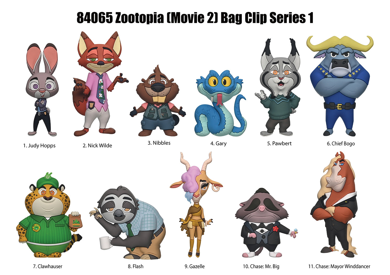 Zootopia 2 3D Foam Bag Clip, Series 68
