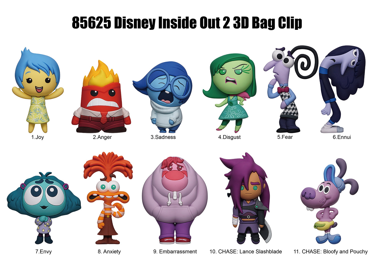 Disney Inside Out 2 3D Foam Bag Clip